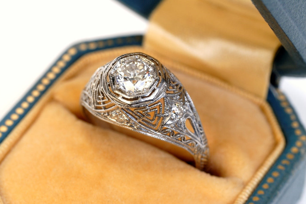 art deco engagement ring