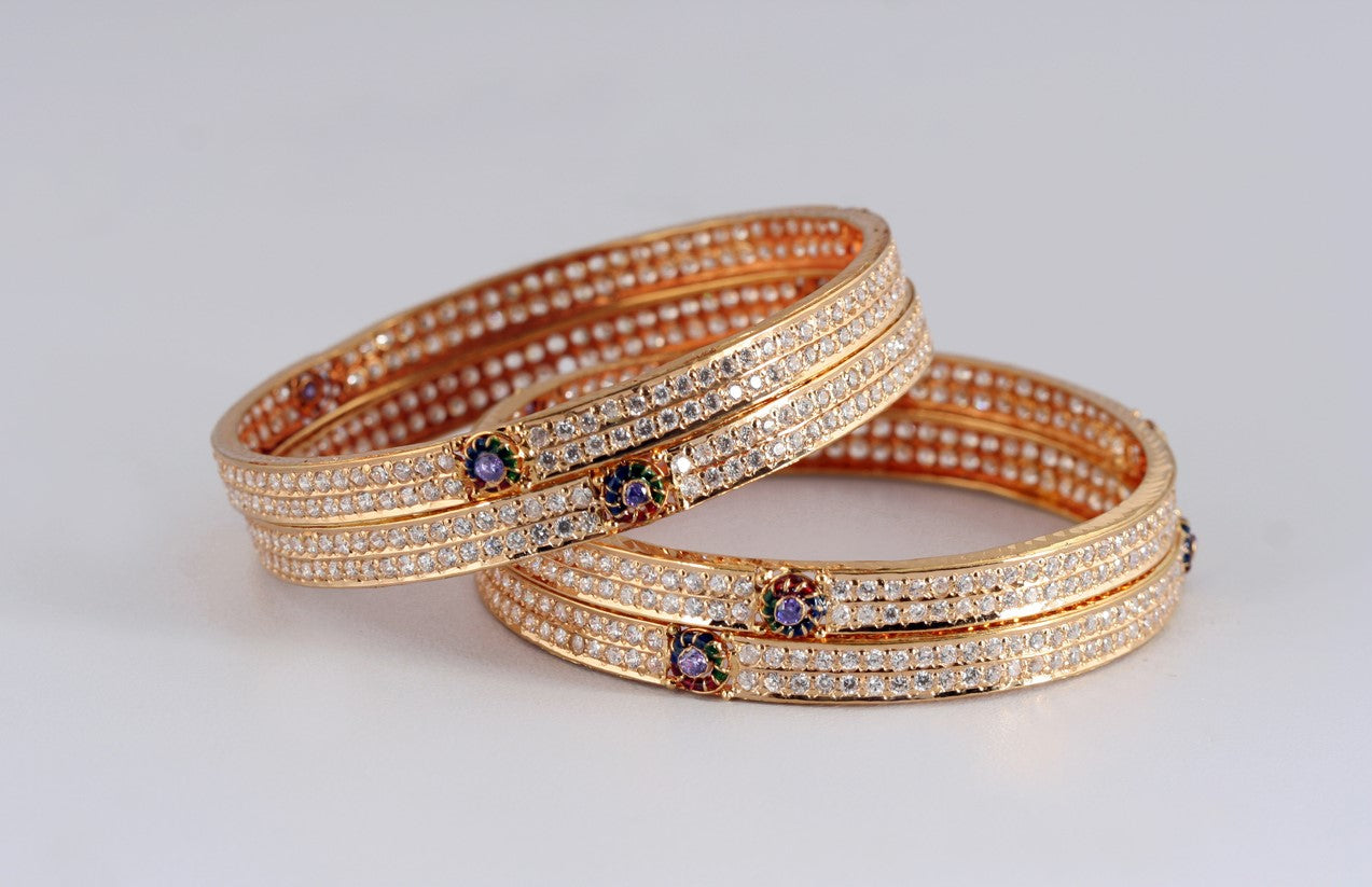 bangles gold and diamond