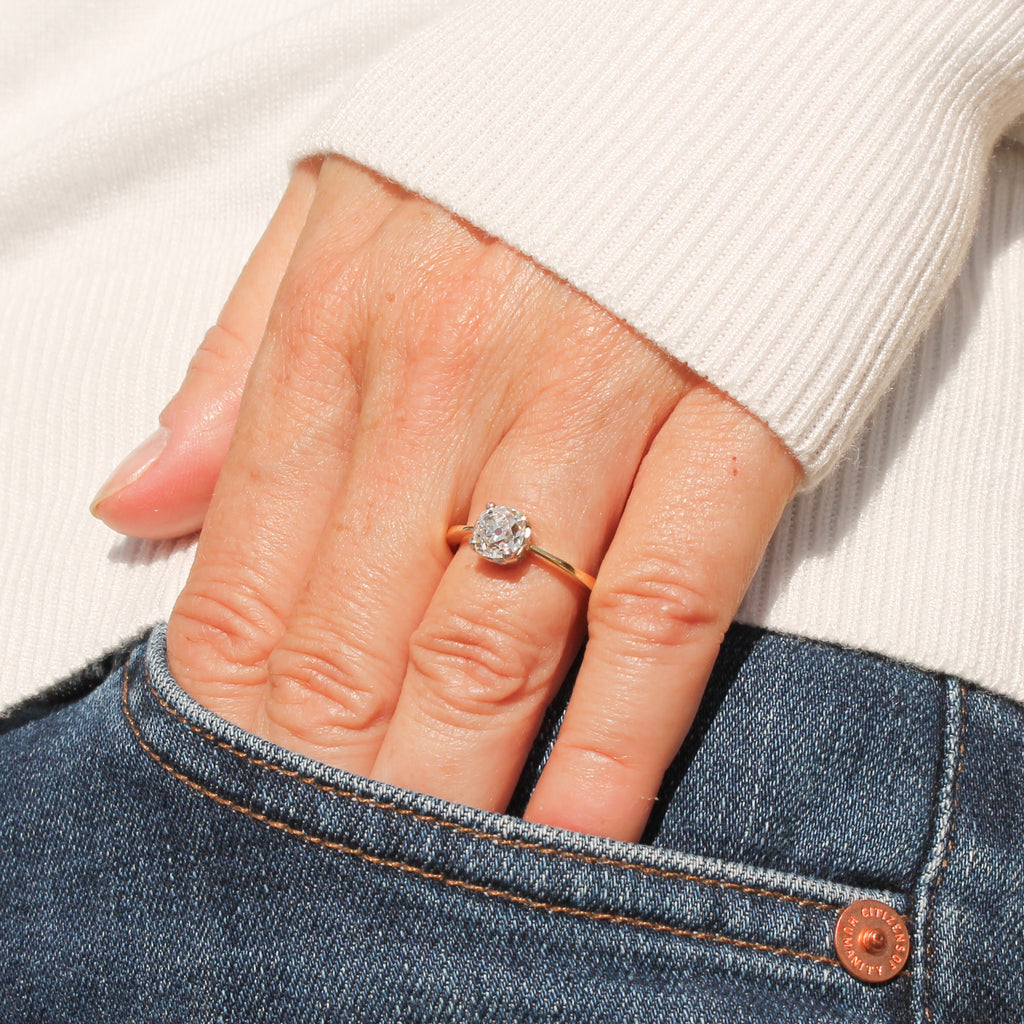 antique diamond solitaire ring