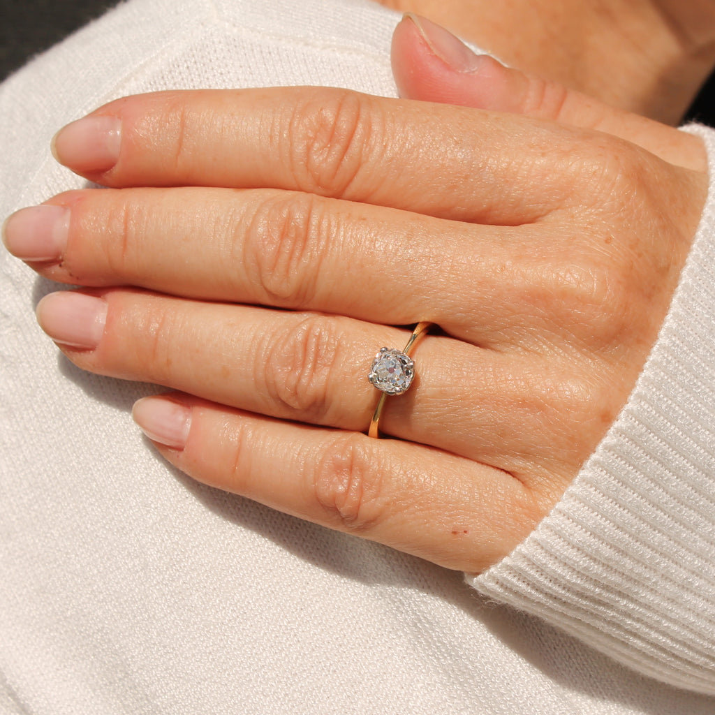 antique diamond solitaire ring