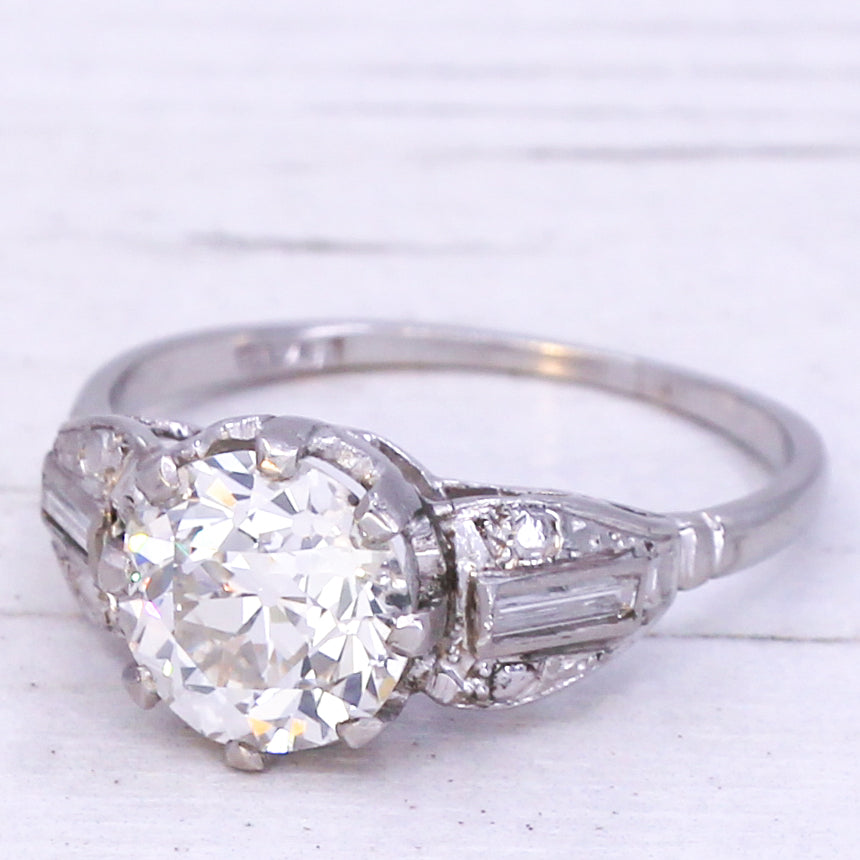 Art Deco 2.00 Carat Old Cut Diamond Engagement Ring, circa 1925