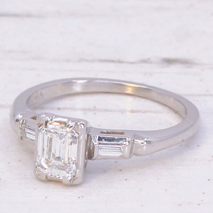 Vintage emerald cut diamond