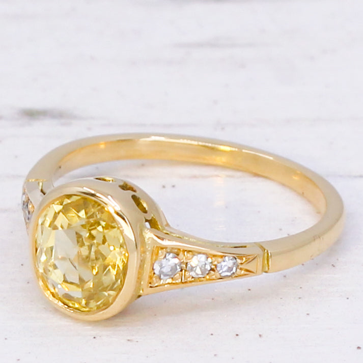 antique yellow sapphire 