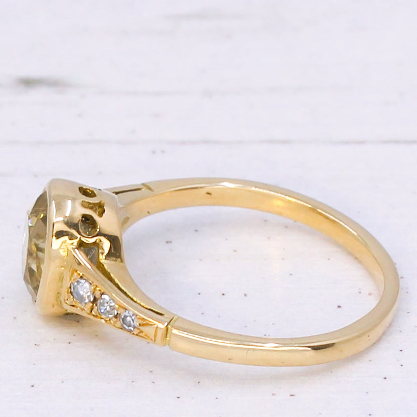 antique yellow sapphire 