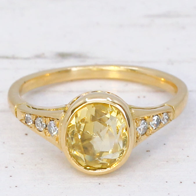 antique yellow sapphire 