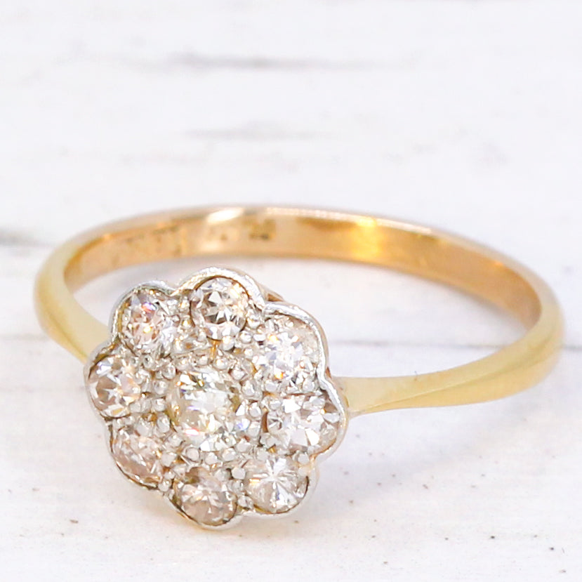 Art Deco diamond cluster ring