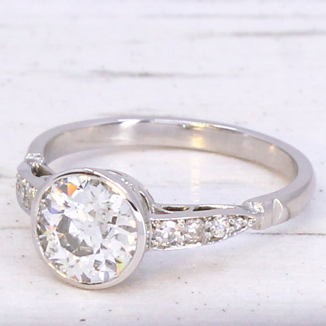 Art Deco diamond solitaire ring