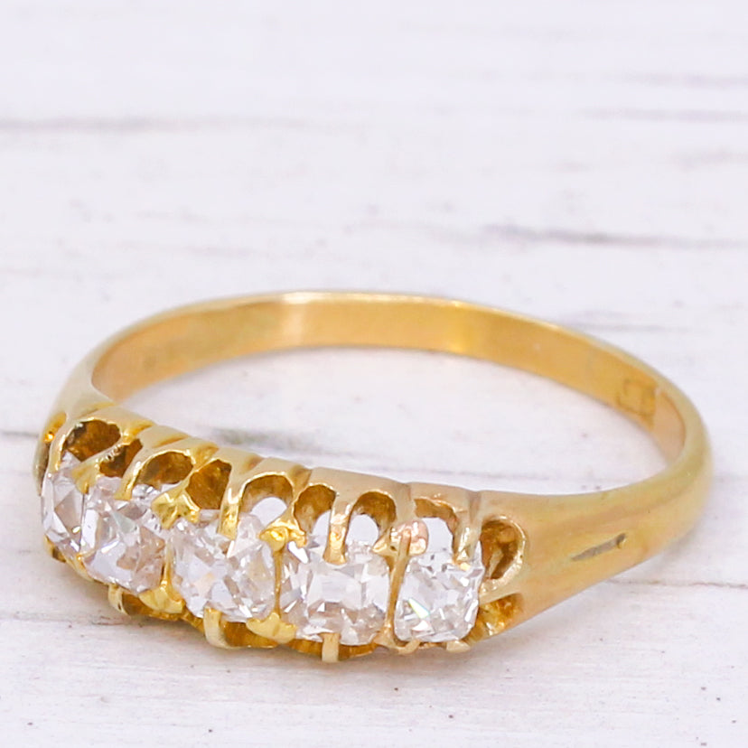 Victorian 5 Stone Diamond Ring