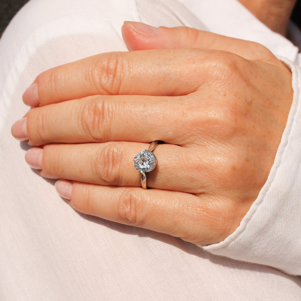 old European cut engagement ring