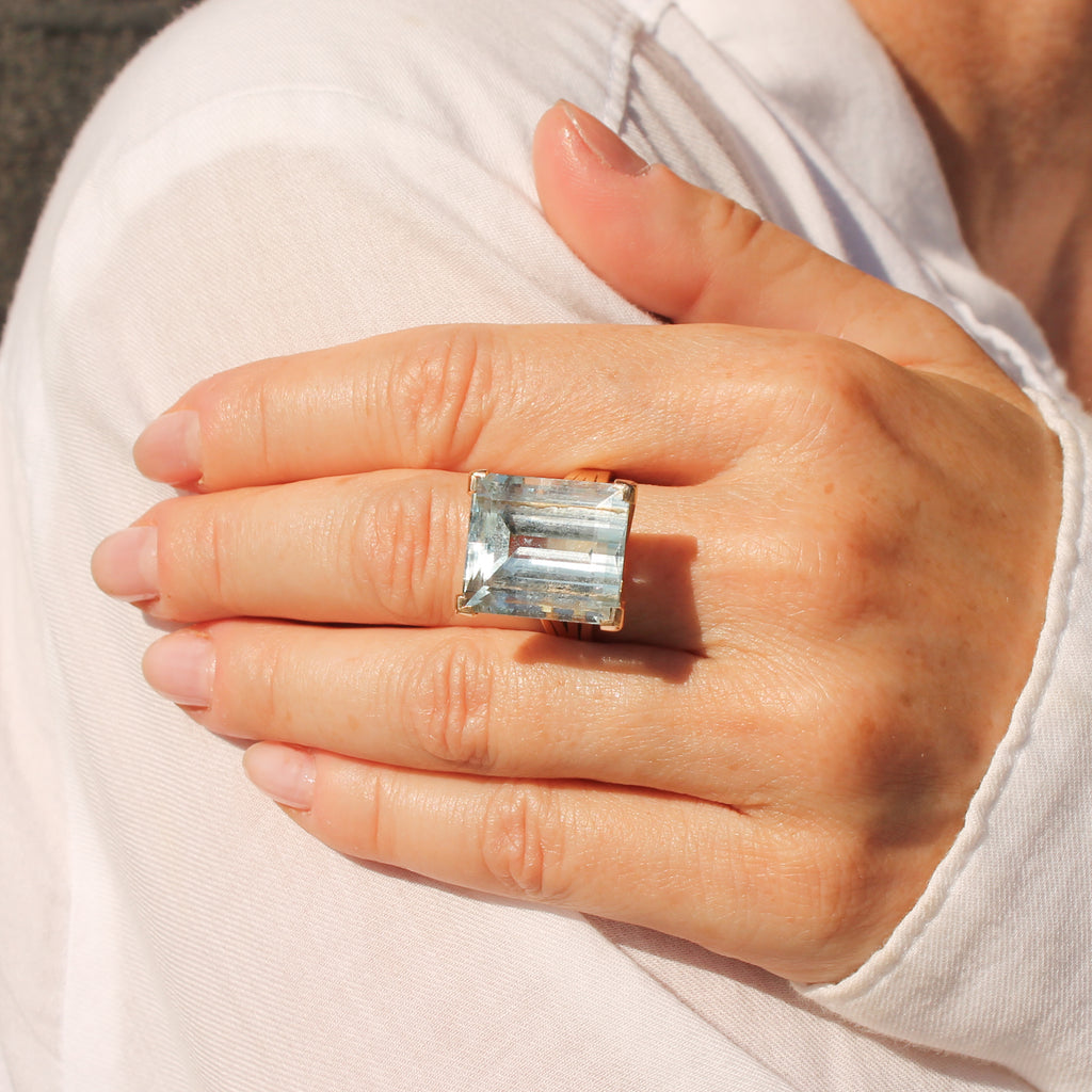 vintage aquamarine ring