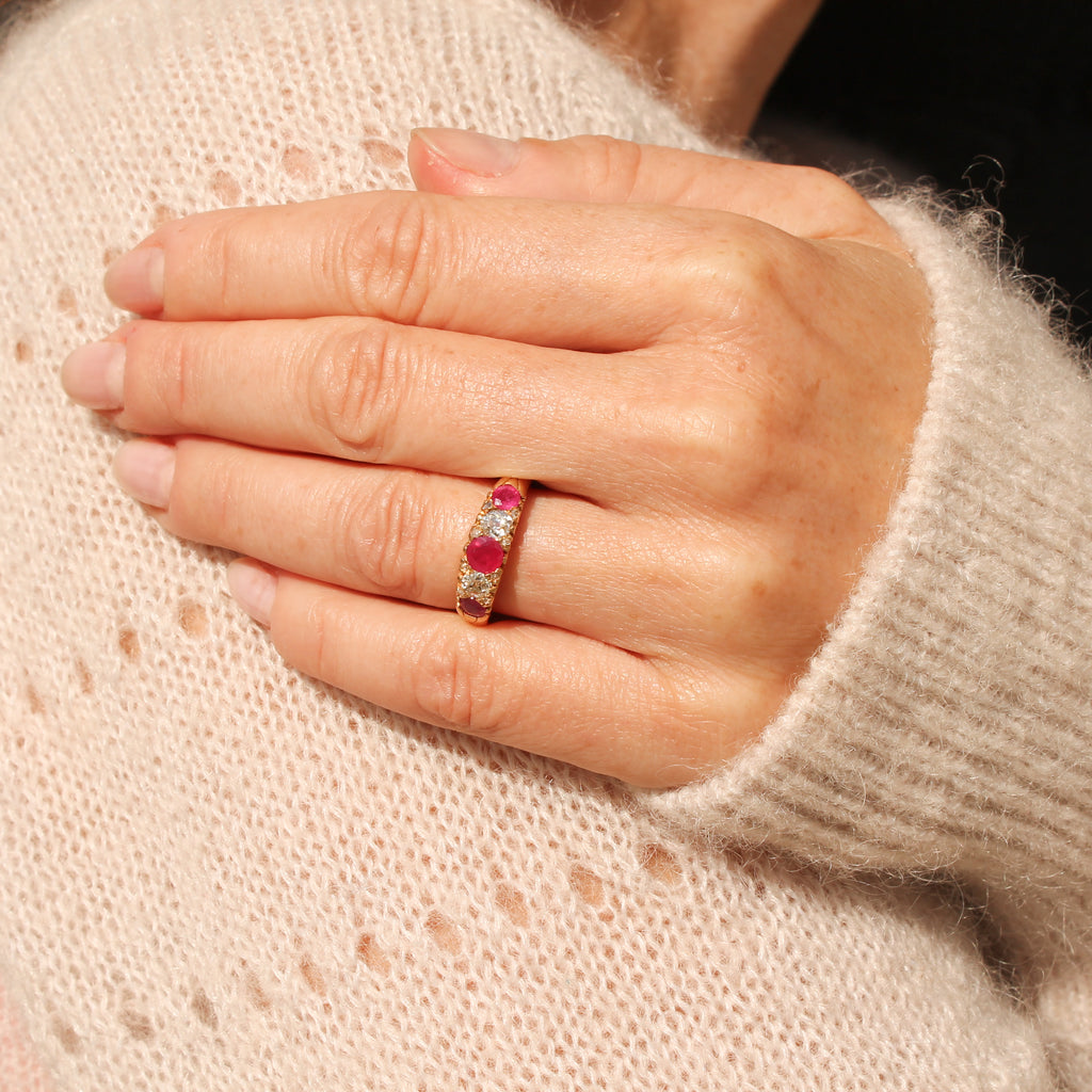 vintage ruby and diamond ring