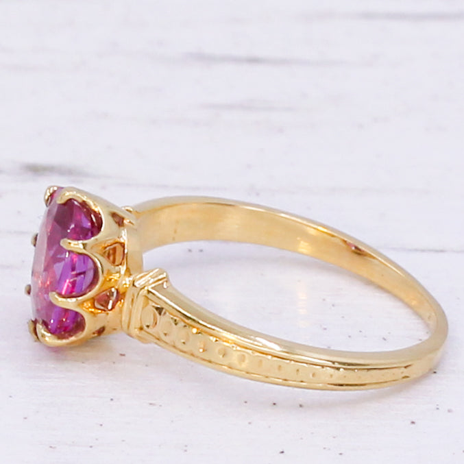 Mogok ruby solitaire ring