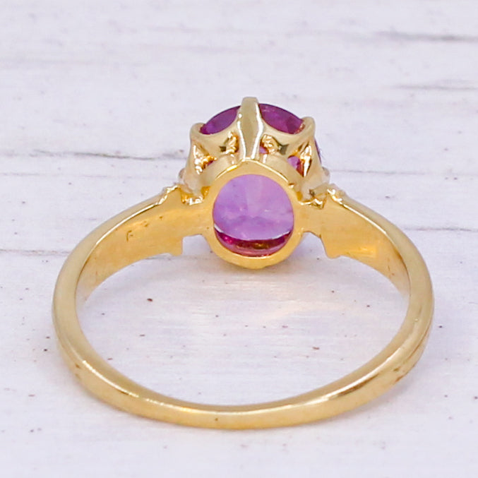 Mogok ruby solitaire ring