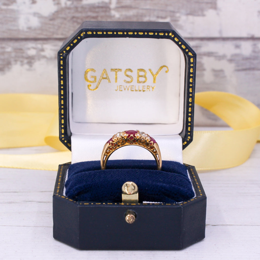 vintage ruby and diamond ring