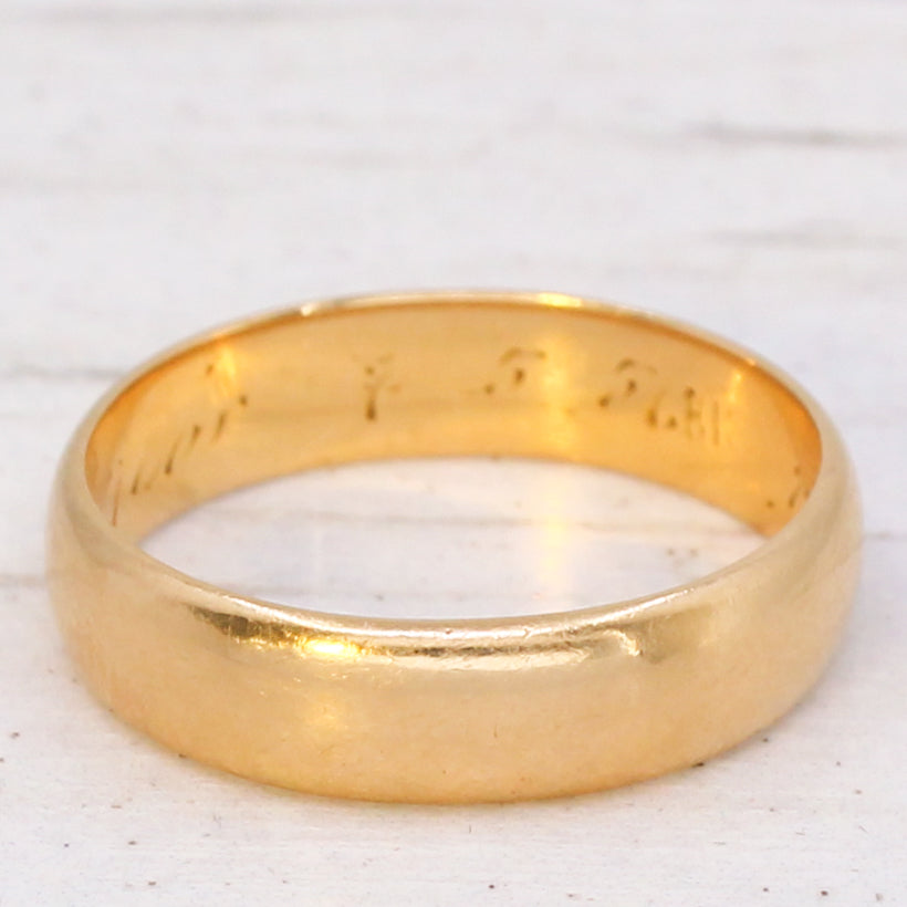 vintage yellow gold wedding ring