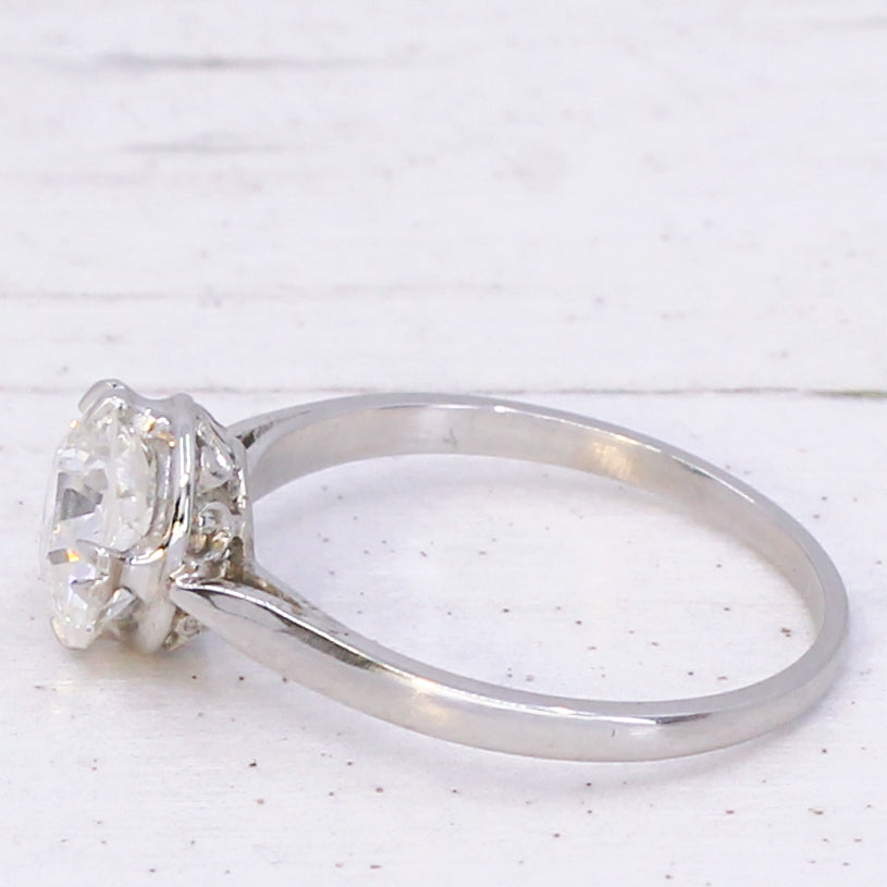 old European cut engagement ring