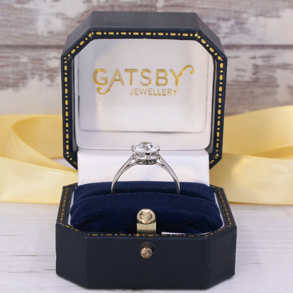old European cut engagement ring