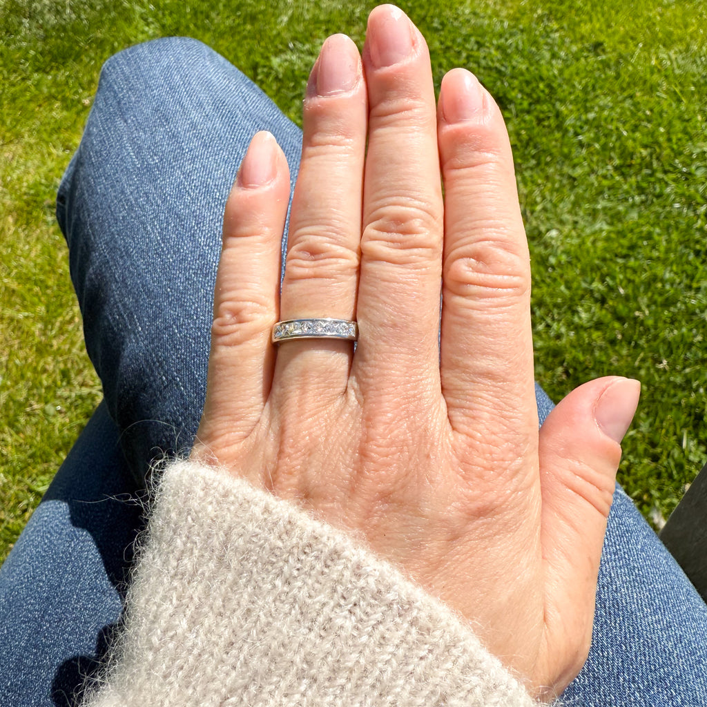 French cut diamond ring