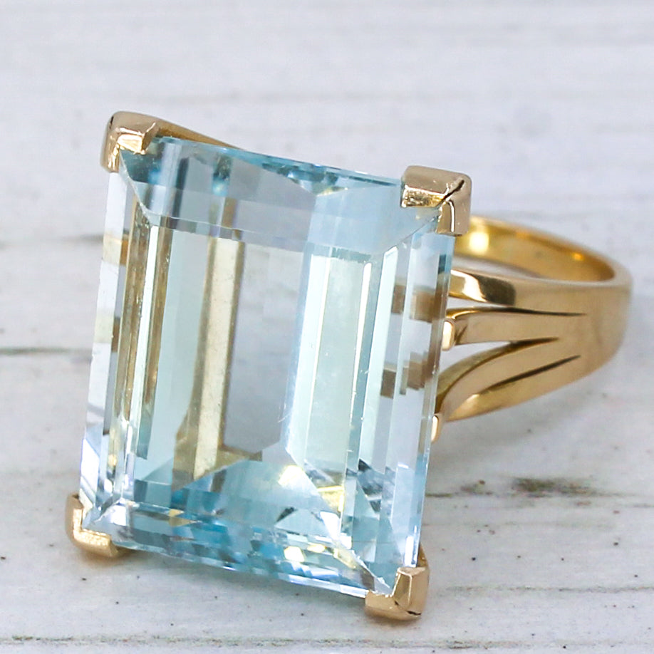 vintage aquamarine ring