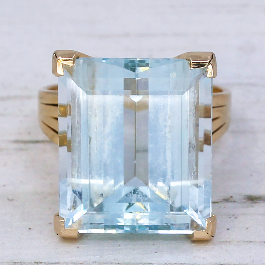 vintage aquamarine ring