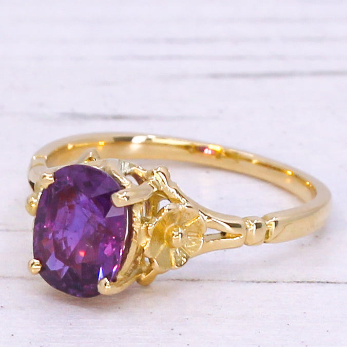 Art Nouveau 1.65 Carat Ruby Solitaire Ring, circa 1910