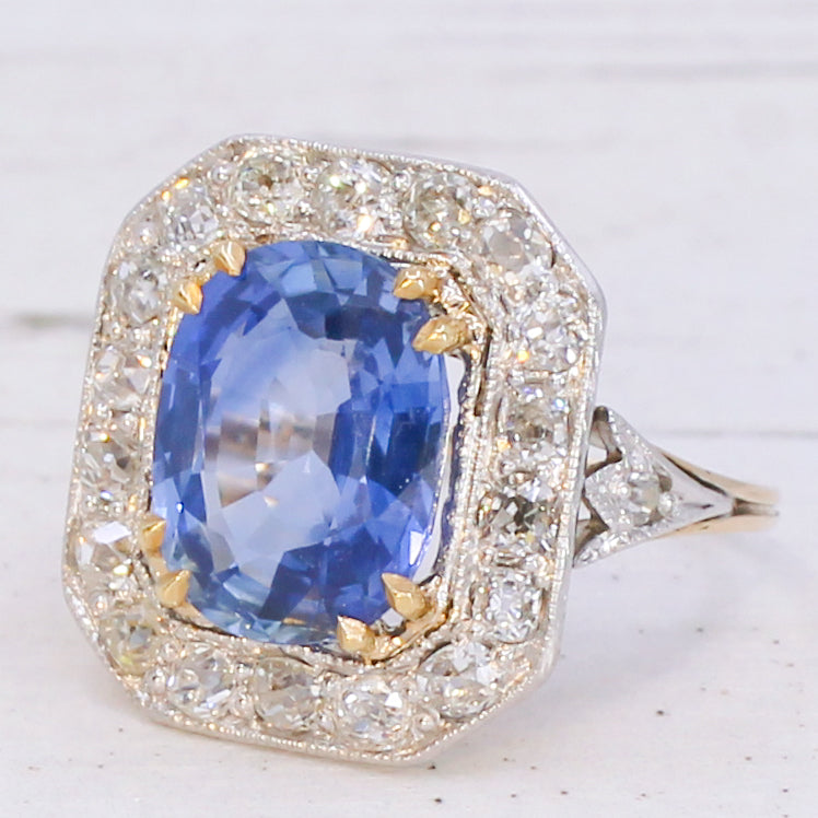 antique ceylon sapphire ring