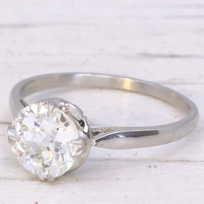 old European cut engagement ring