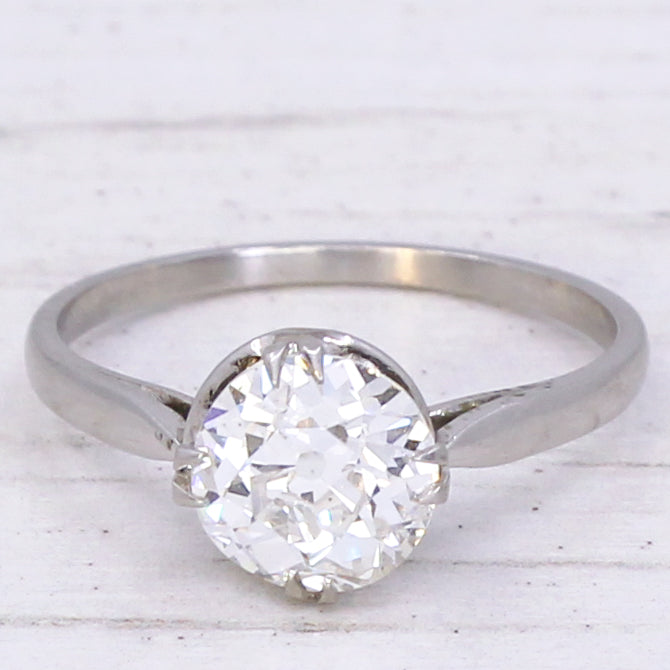 old European cut engagement ring