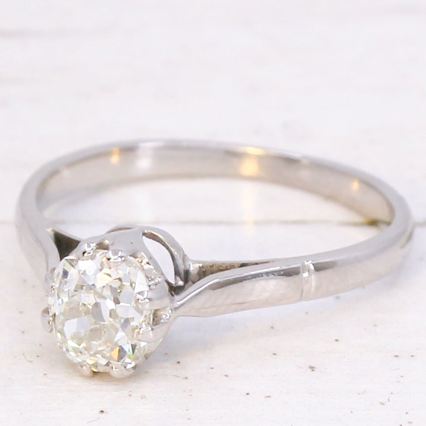 old mine cut diamond engagement ring