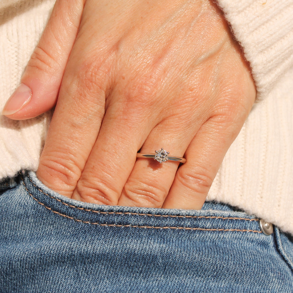 old cut diamond solitaire