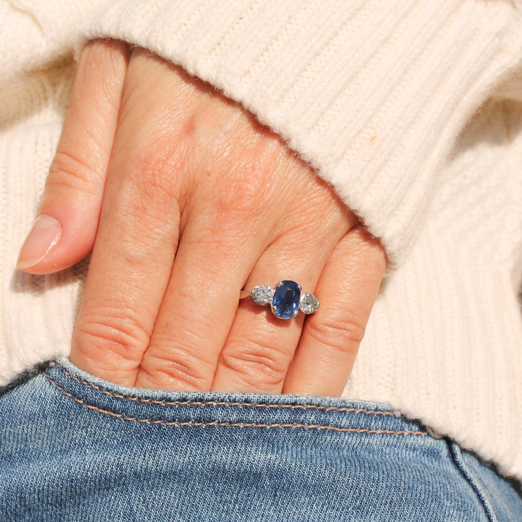 vintage burma sapphire