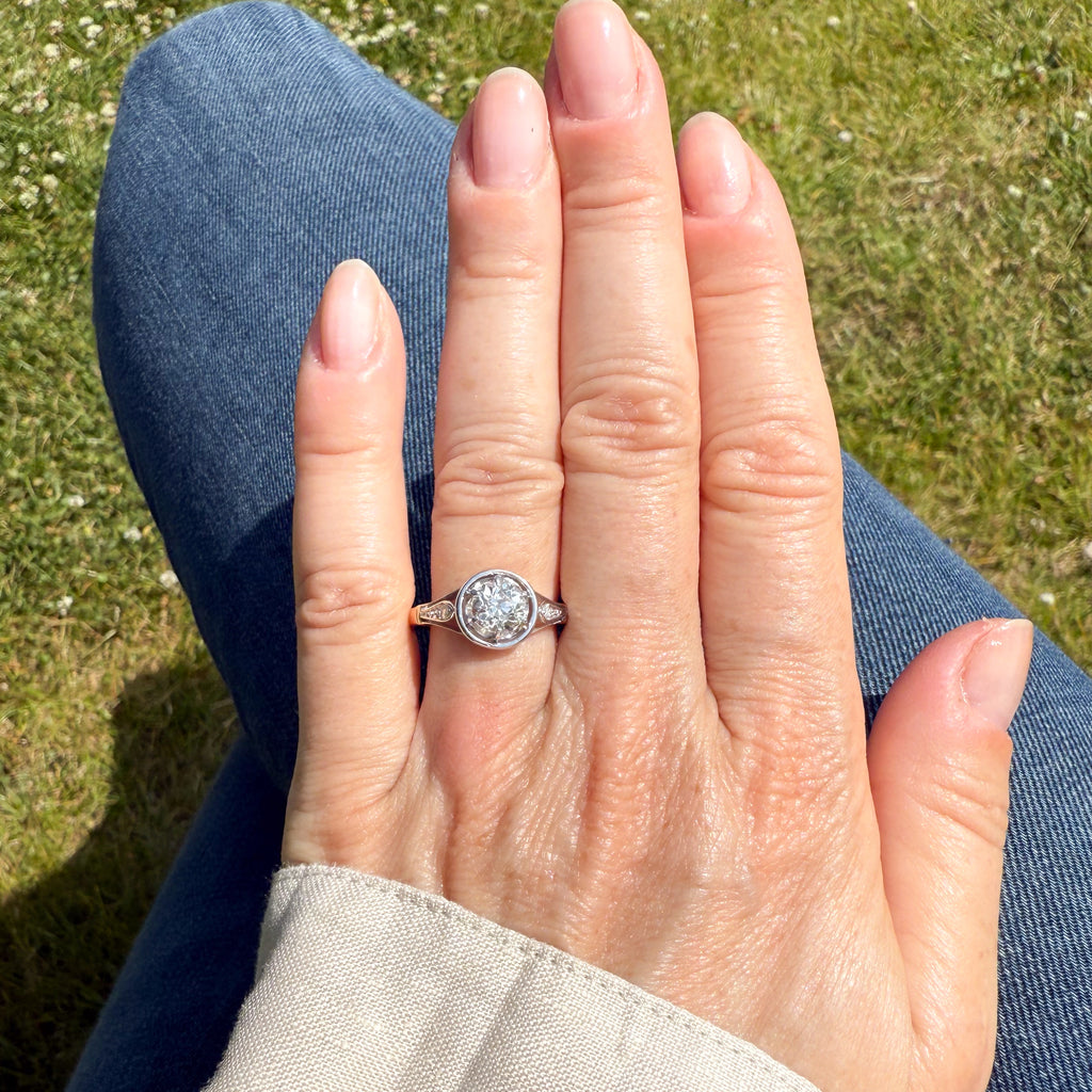 vintage rose gold engagement ring