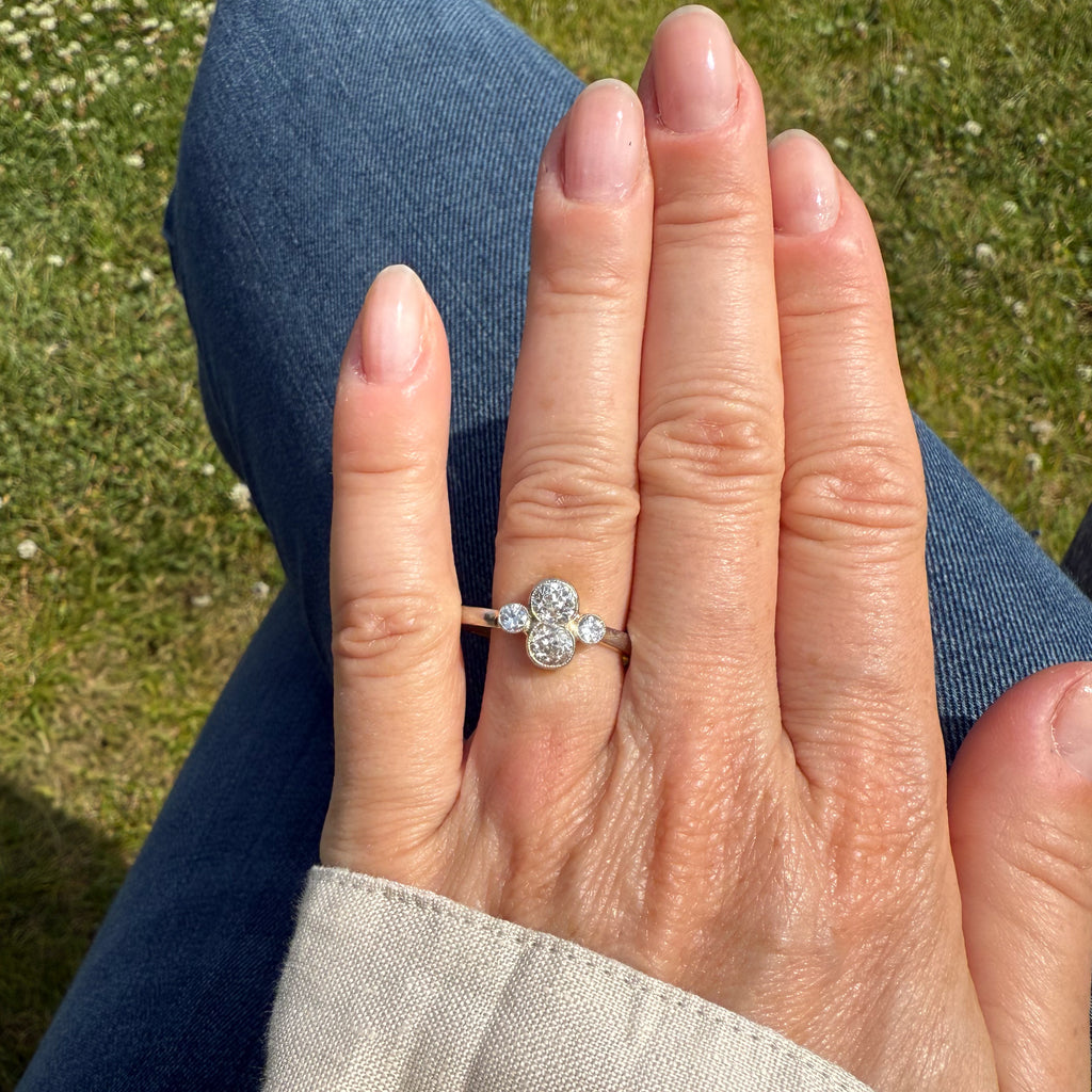 vintage toi et moi ring