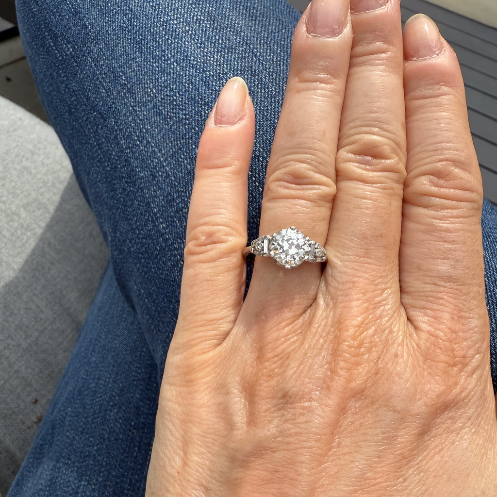 old European cut diamond ring