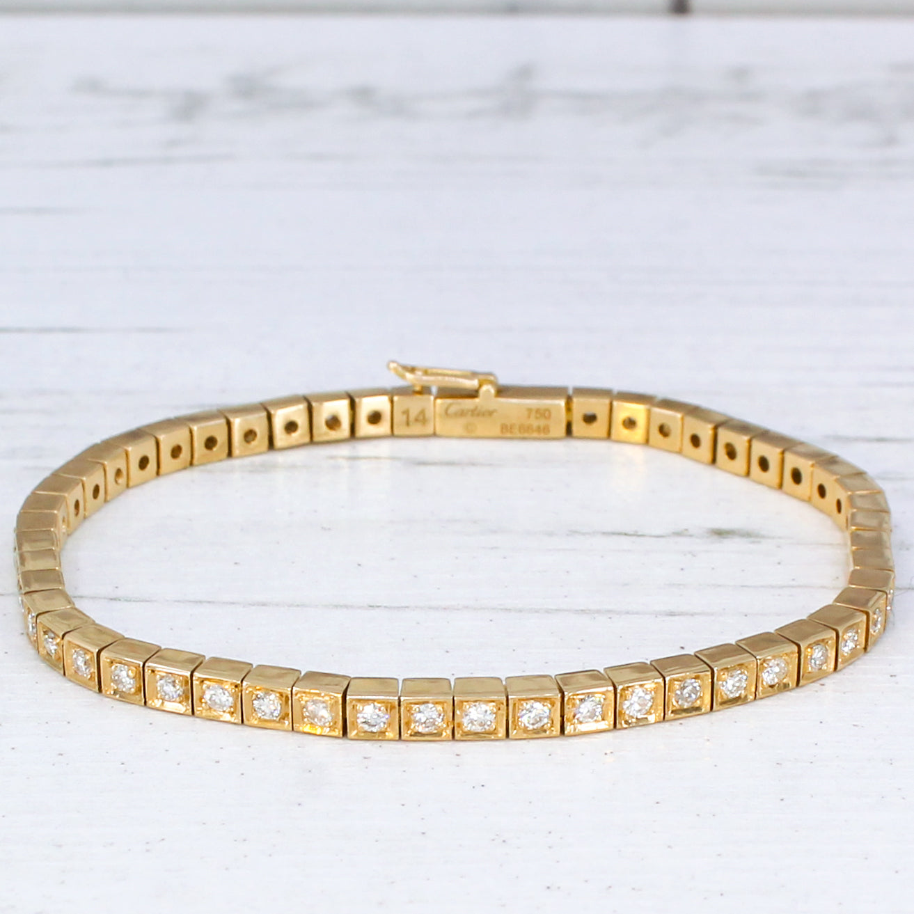 CARTIER Lanieres Diamond Line Bracelet, 18k Gold