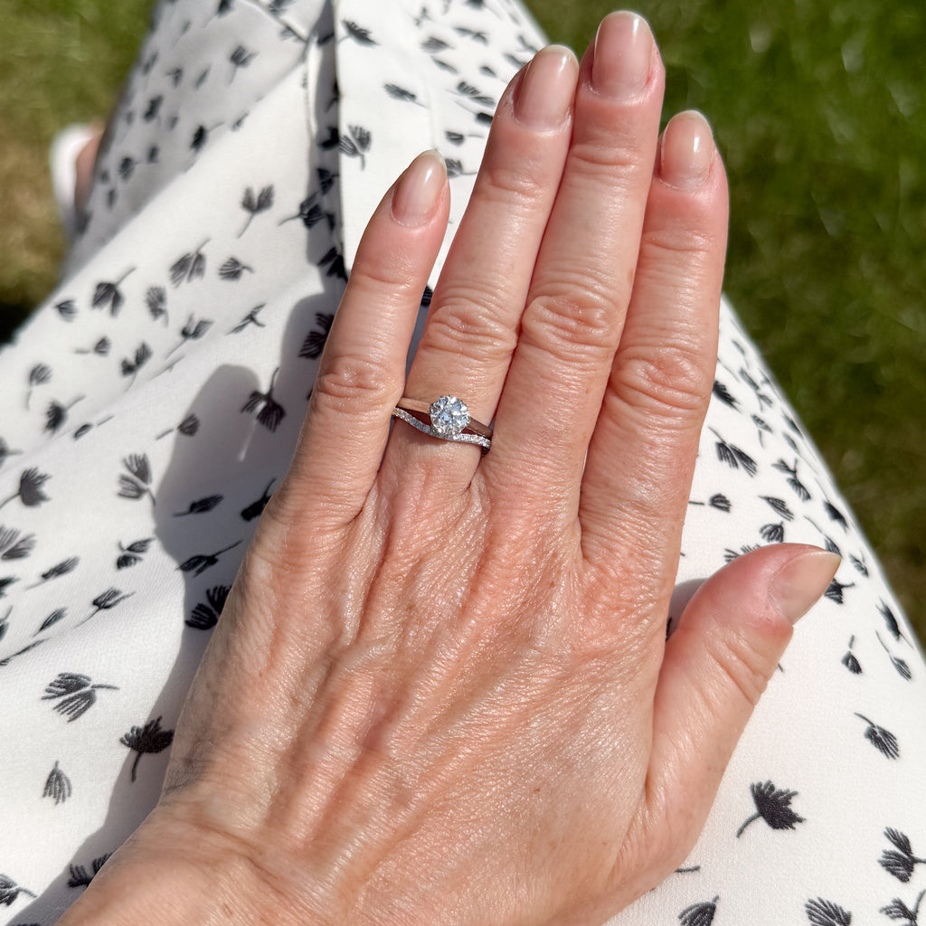 Old European cut diamond engagement ring