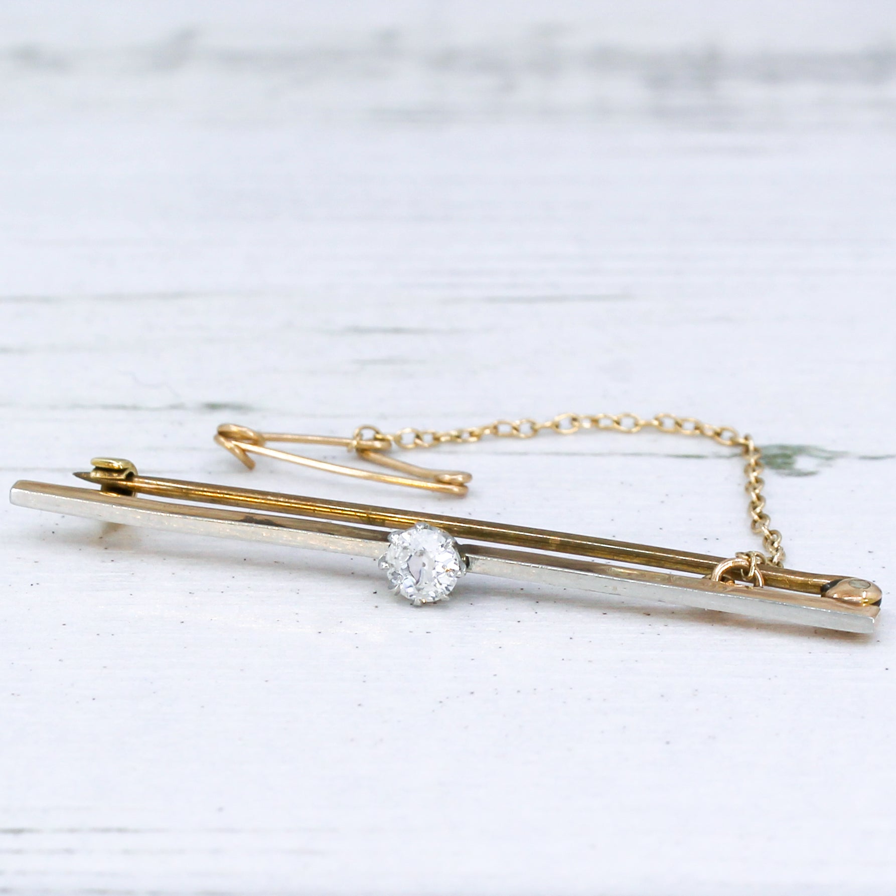 Victorian 0.40 Carat Old Cut Diamond Pin Brooch, circa 1900