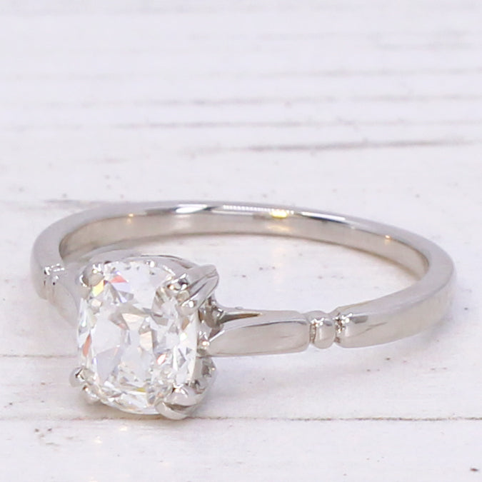 Vintage 1.01 Carat Old Cut Diamond Engagement Ring, circa 1930