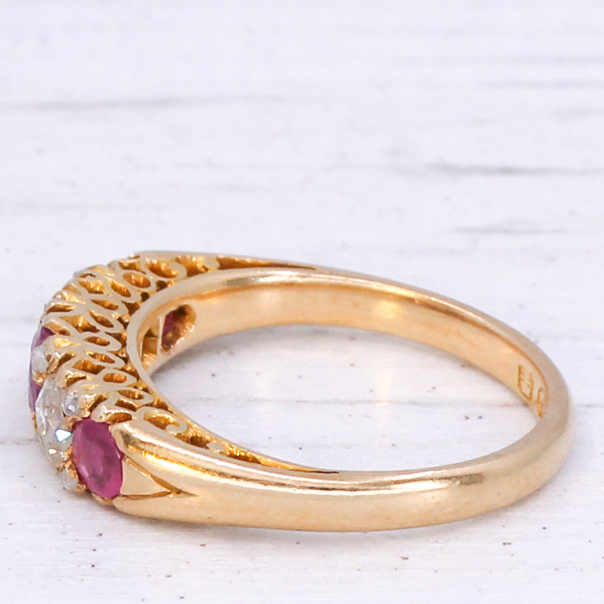 vintage ruby and diamond ring