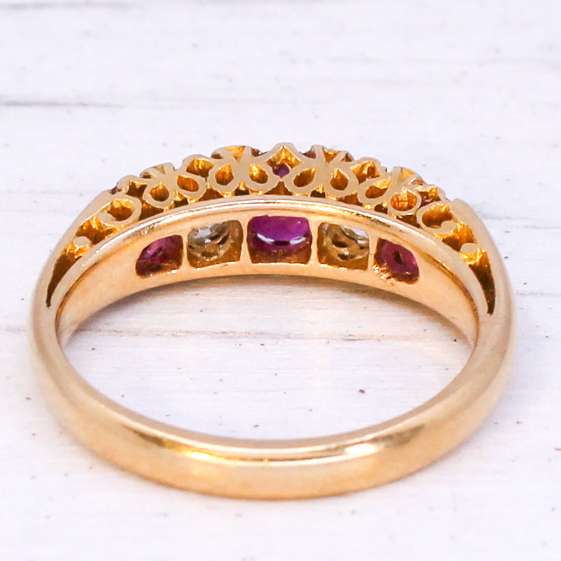 vintage ruby and diamond ring