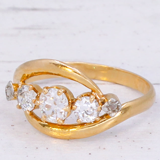 Antique 5 stone diamond ring