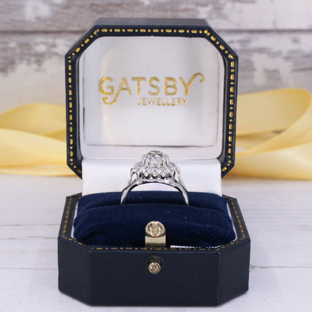 vintage diamond cluster ring