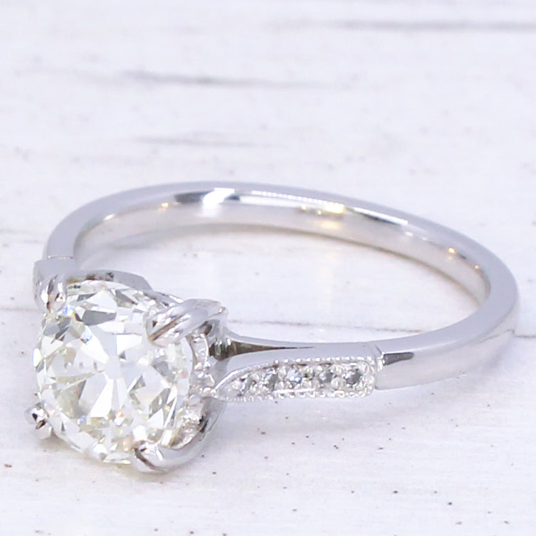 Art Deco 1.88 Carat Old Cut Diamond Engagement Ring, circa 1920