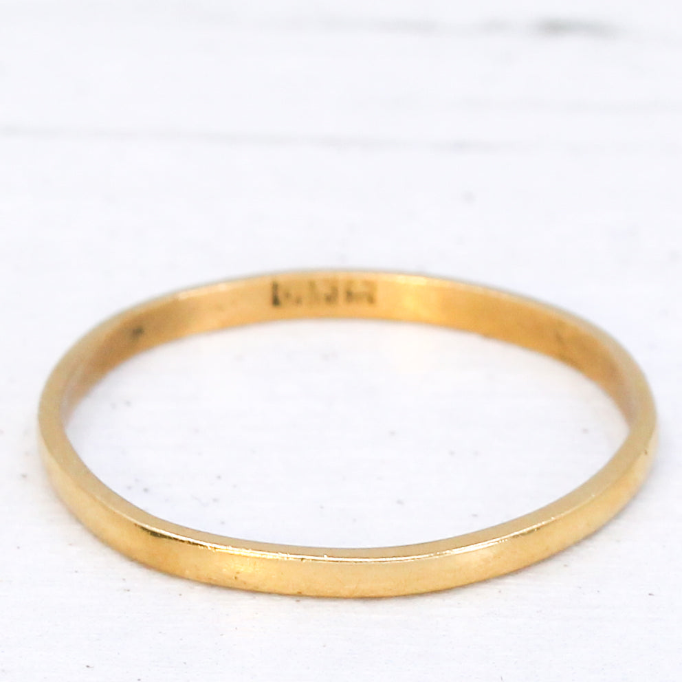 Vintage 20k Gold Wedding Band Ring, size T