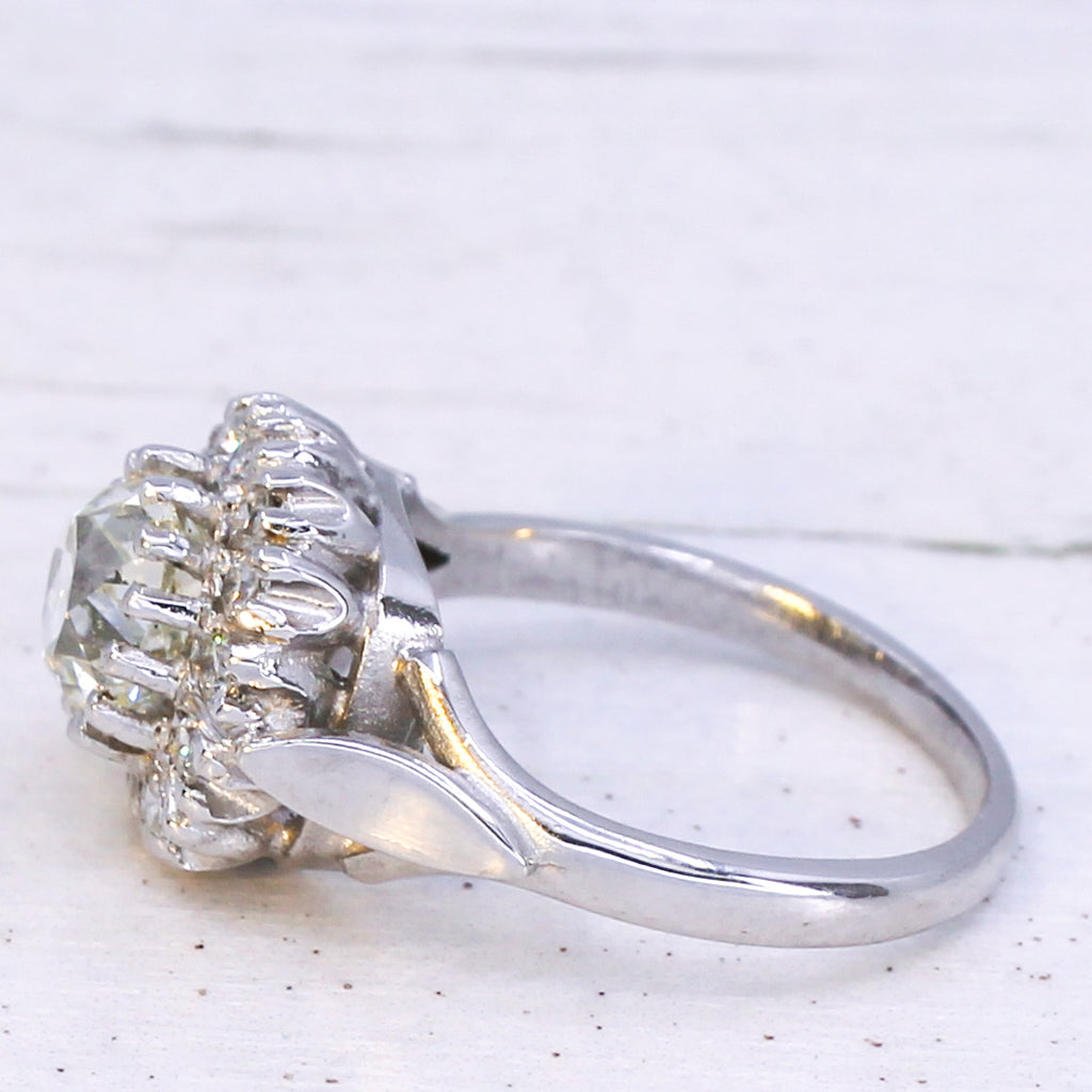 vintage diamond cluster ring