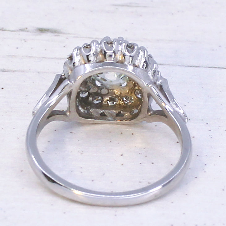 vintage diamond cluster ring