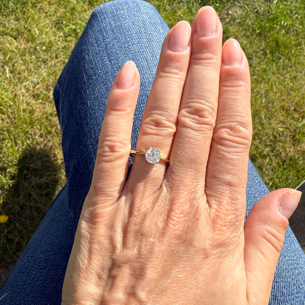 antique diamond solitaire ring