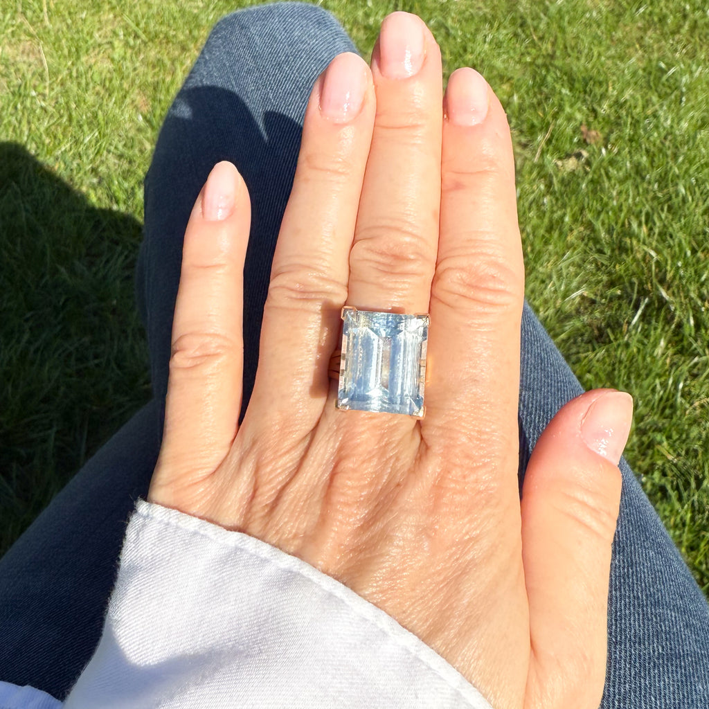 vintage aquamarine ring