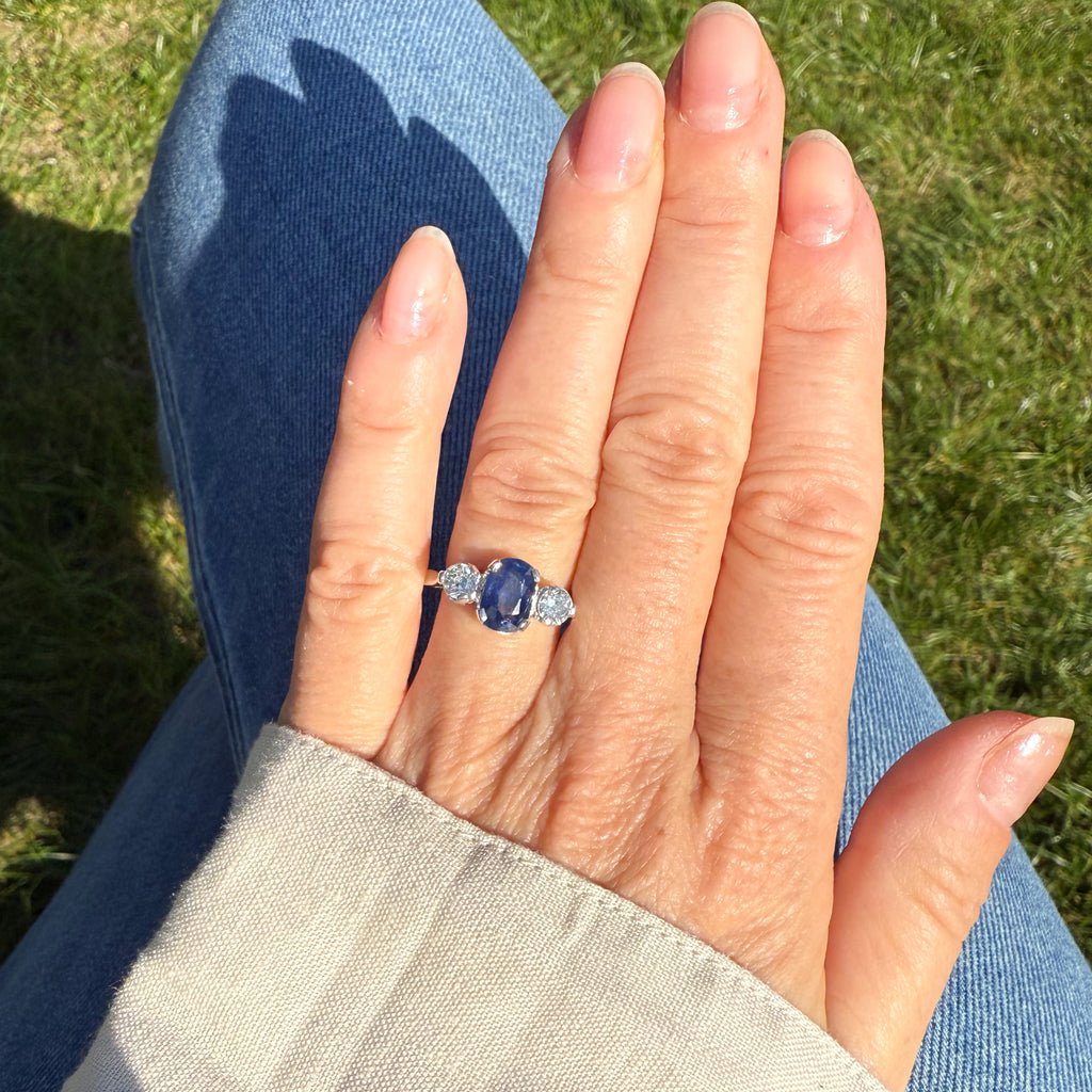 vintage burma sapphire