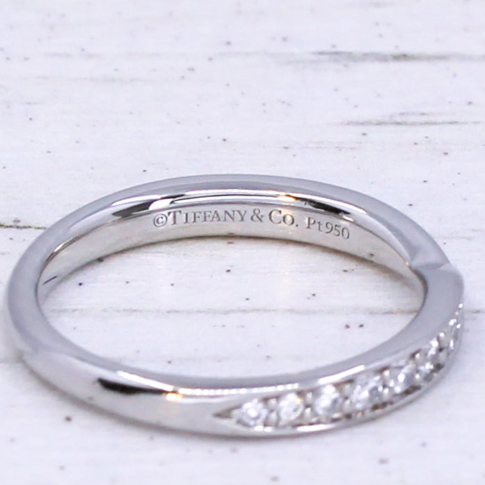 TIFFANY & CO Harmony Band Ring, Platinum, size H 1/2